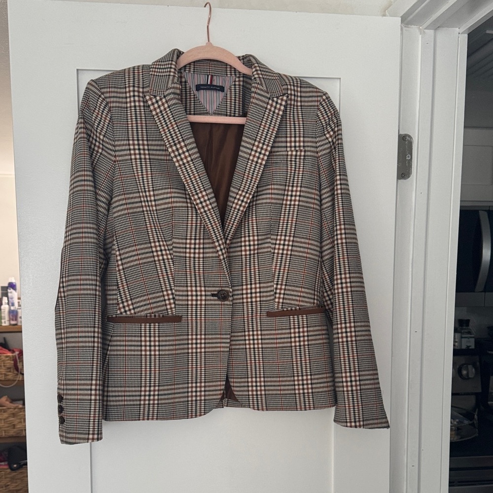 Tommy Hilfiger Checkered Jacket with Red and Black